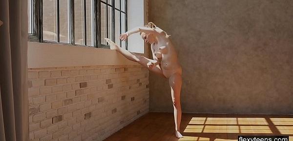  Emma Jomell super hot naked gymnastics